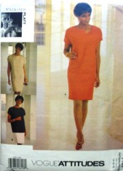 1167 EZ VOGUE PLATT TAPERED CAP SLEEVE DRESS/ OVERLAY PATTERN 14-18